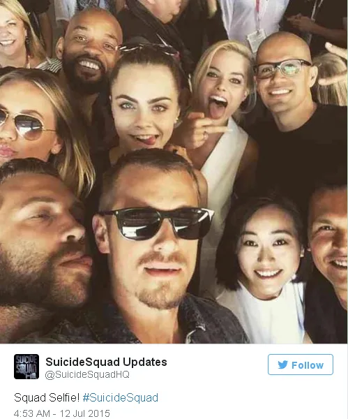Suicide Squad juga tak mau kalah pamerkan selfienya/©twitter.com/suicidesquadhq