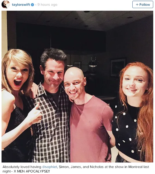 Pemain X-Men ini hangout bareng Taylor Swift di Kanada/©Official Instagram Taylor Swift