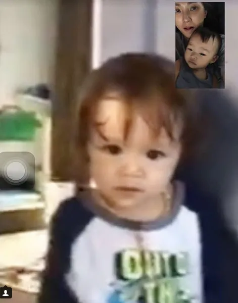 Baby Thalia sedang video call El Barack/©instagram.com/thaliaputrionsu