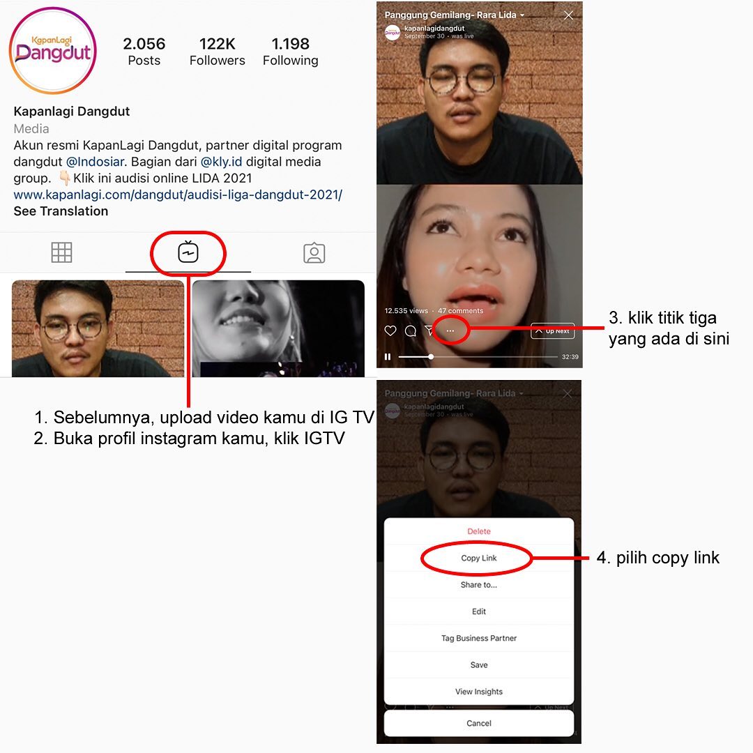 Enter the IGTV link into the form ©KapanLagi.com