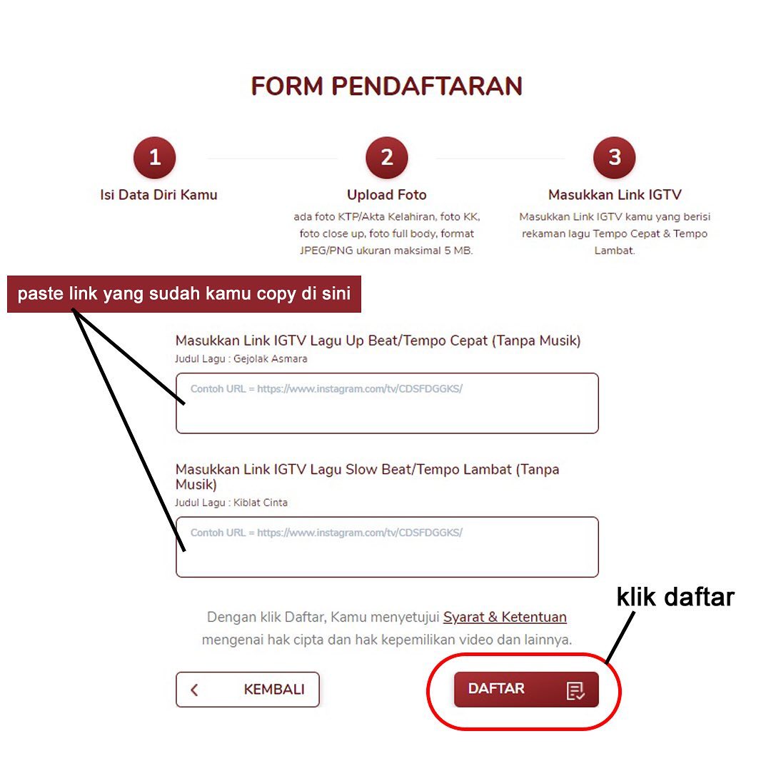 Enter the IGTV link into the form ©KapanLagi.com