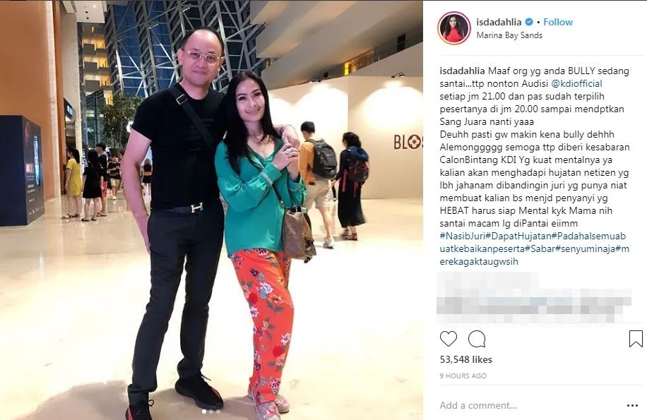 Penjelasan Iis Dahlia soal sikapnya saat jadi juri KDI 2018 © instagram.com/isdadahlia