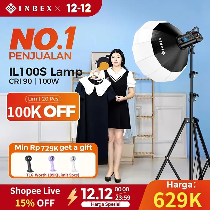 Lampu Studio. (Shopee/INBEX Studio)