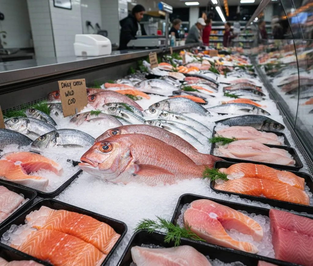 ilustrasi ikan segar - image by AI