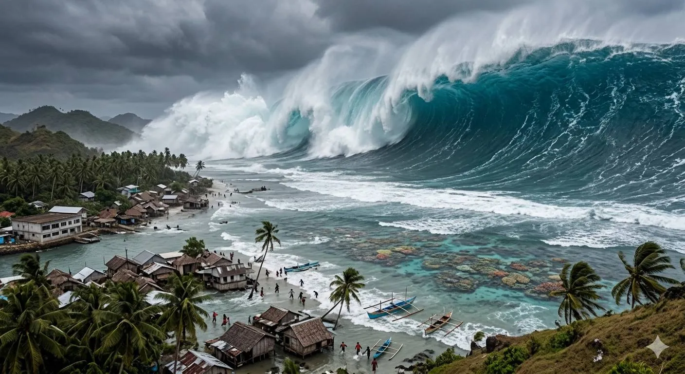 ilustrasi Tsunami - image by AI