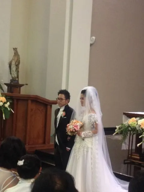 David setir sendiri mobilnya ke lokasi nikah. @KapanLagi.com®/VJ Lolo