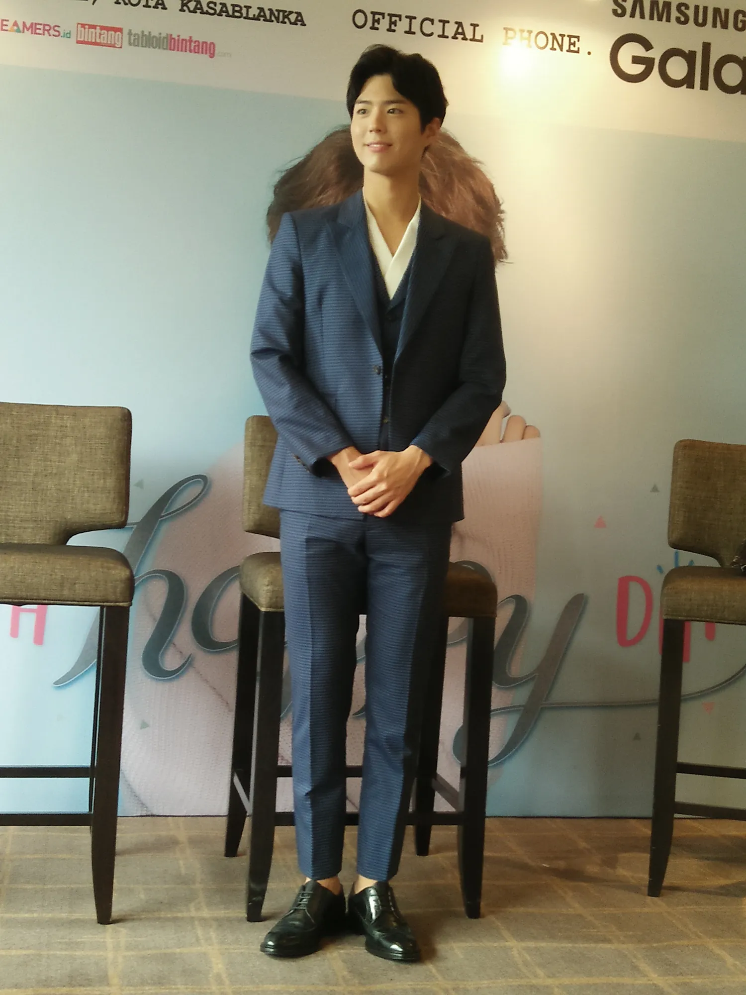 Park Bogum siap sapa fans Indonesia. ŠKapanLagi.com/Nuzurul Rakhmah