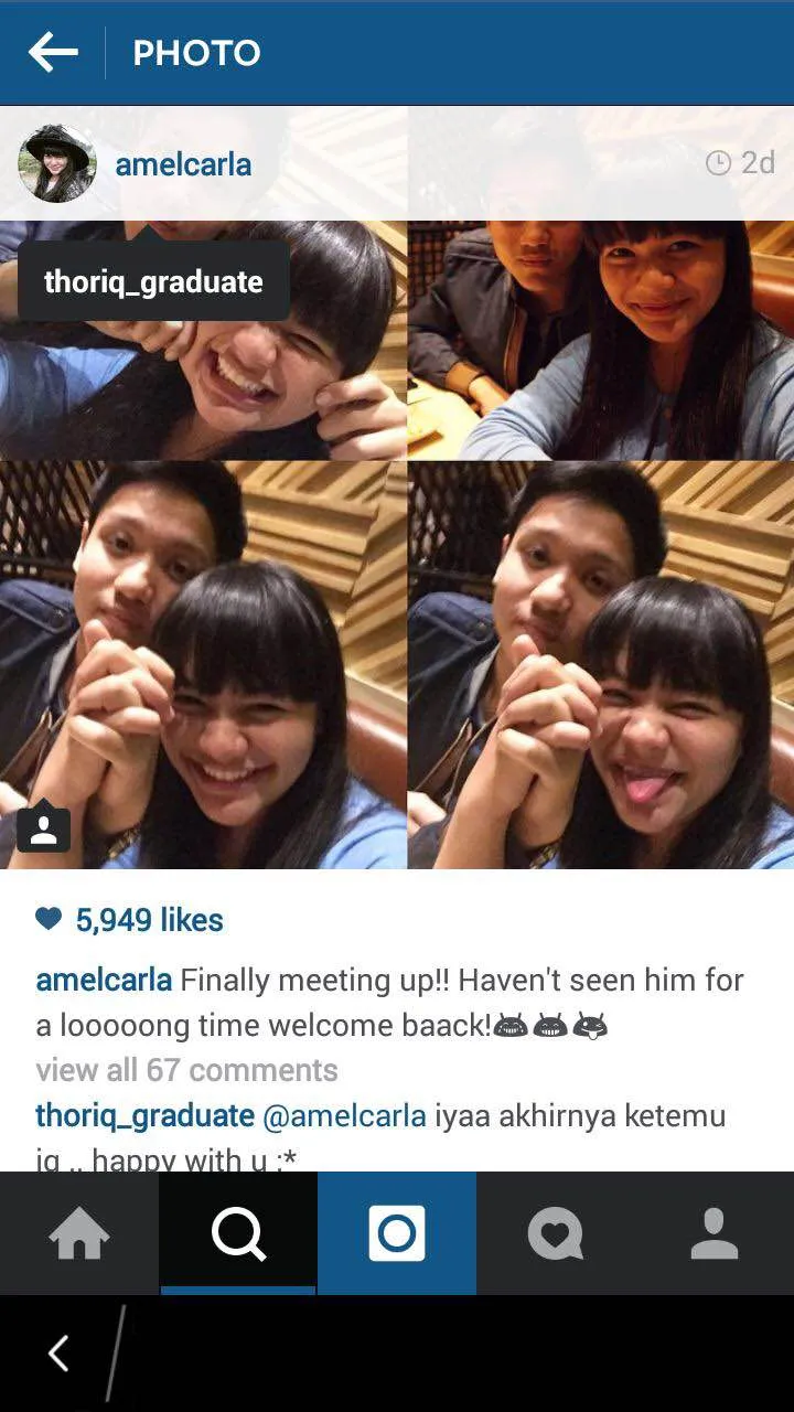 Beranjak remaja, Amel Carla gandengan mesra dengan anak band. ©instagram amelcarla