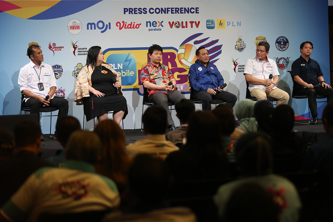 PLN Mobile Proliga 2024 press conference, at Studio 8 SCTV, Jakarta, Monday (22/4).