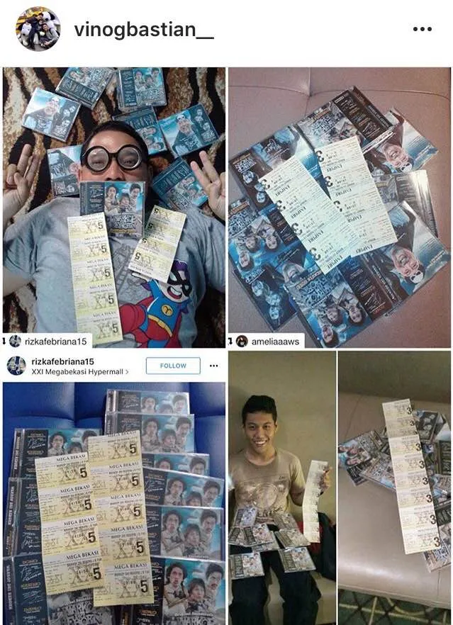 Pre-sale ticket Warkop DKI Reborn laris manis/©instagram.com/vinogbastian__