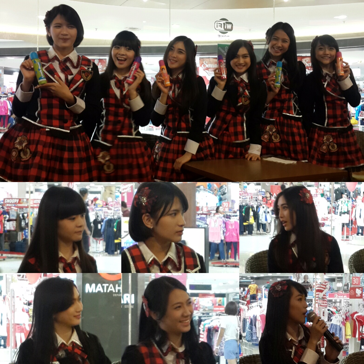 Enam member JKT48 di acara Mustika Puteri Lovely Mood @foto: ©Kapanlagi.com/Hendra Lhotenk