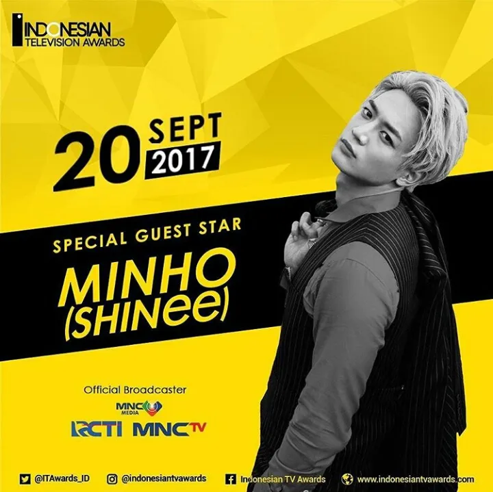Minho jadi special guest di Indonesia Television Awards 2017 © indonesiantvawards