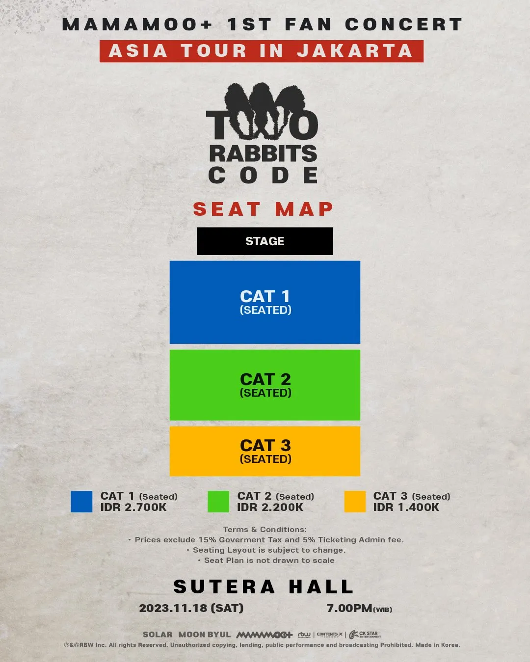 (Mamamoo+ Fan Concert TWO RABBITS CODE credit: instagram.com/ckstar.id)