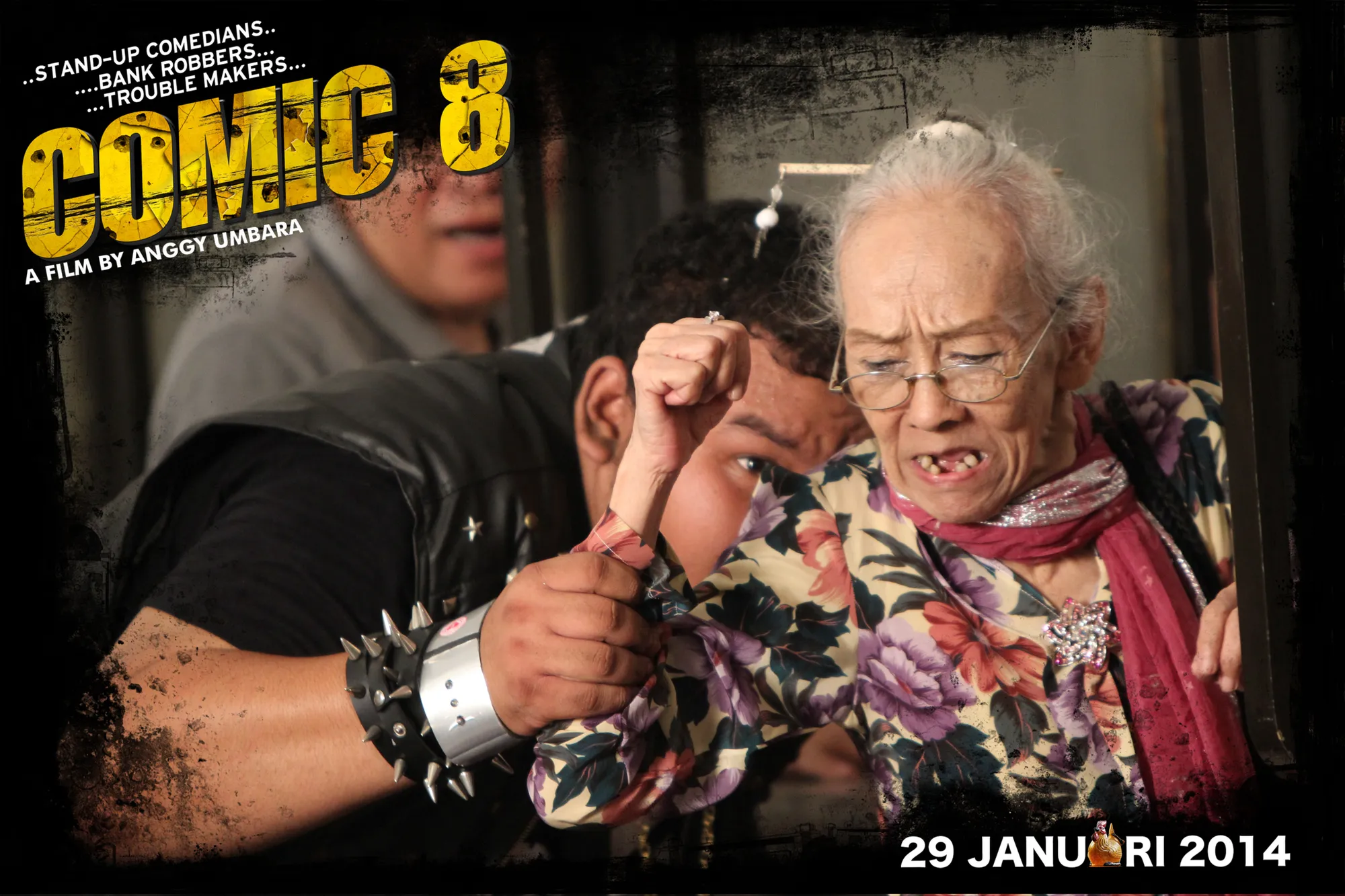 Salah satu adegan lucu dalam film COMIC 8.