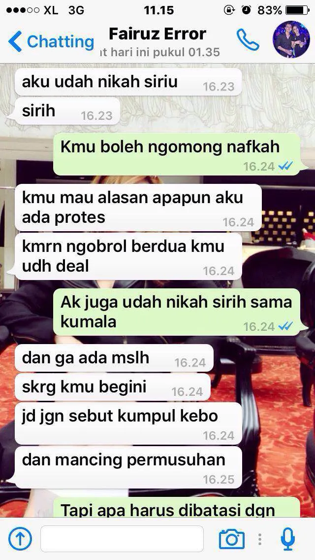 Chat Fairuz © Kapanlagi