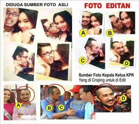 Foto-foto Abraham Samad - Elvira Devinamira yang sudah diedit? via Merdeka