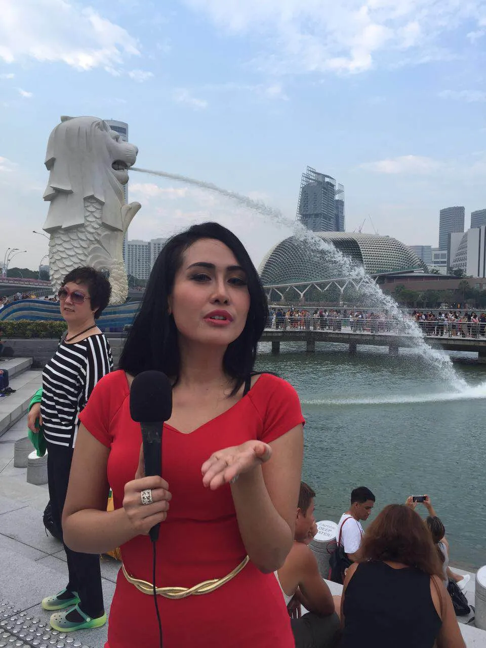 Meta senang bisa hibur TKW di Singapura © KapanLagi.com®/Mathias Purwanto