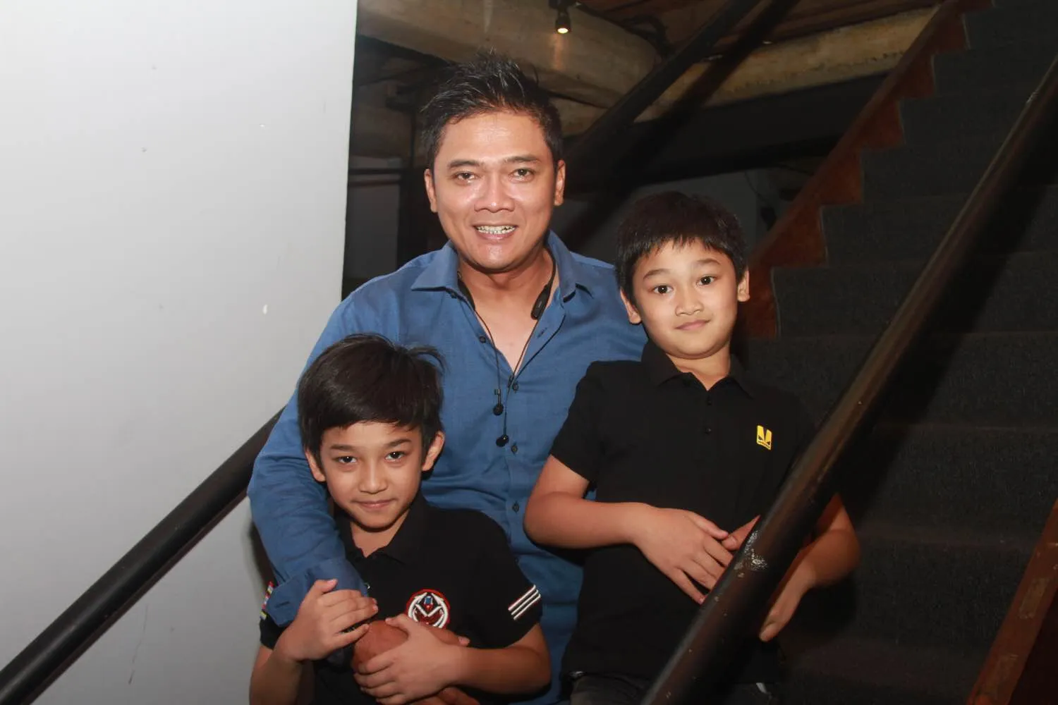 Don Papank bersama Pio dan Pian © KapanLagi.com®/Mathias Purwanto