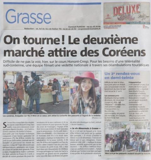 Ha Ji Won masuk koran yang terbit 9 April lalu di Grasse, Prancis. ©CJ E&M