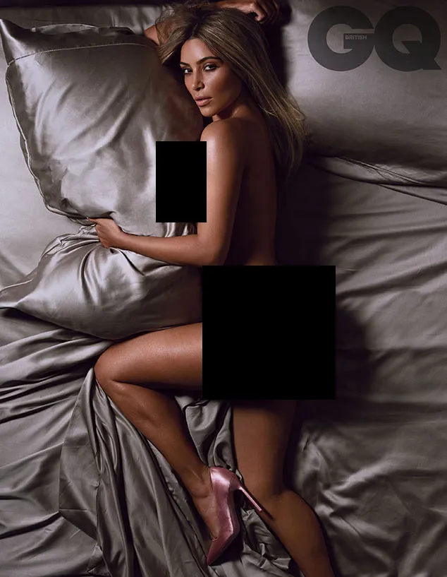 Salah satu foto bugil Kim yang bikin heboh © GQ Magazine