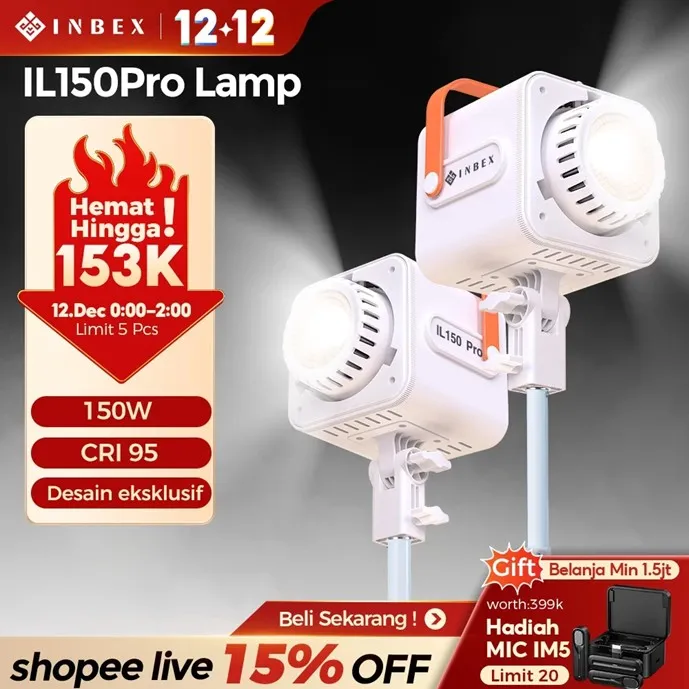 Lampu Studio. (Shopee/INBEX Official Shop)