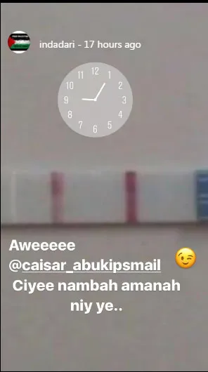 Indadari memposting kabar jika ia tengah mengandung. © Instagram/indadari