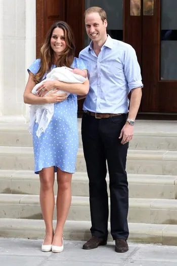 Kate Middleton - Pangeran William sehari setelah kelahiran sang anak @ luckymag.com