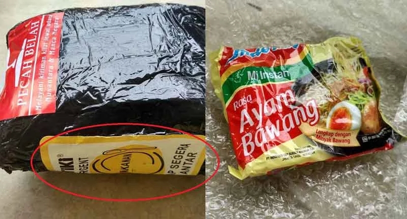 Seorang pria beli Indomie satu bungkus dengan ongkir 7 kali lipat harga produk © Facebook.com/Han