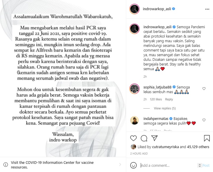 Doa Minta Kesembuhan dari Penyakit Covid-19