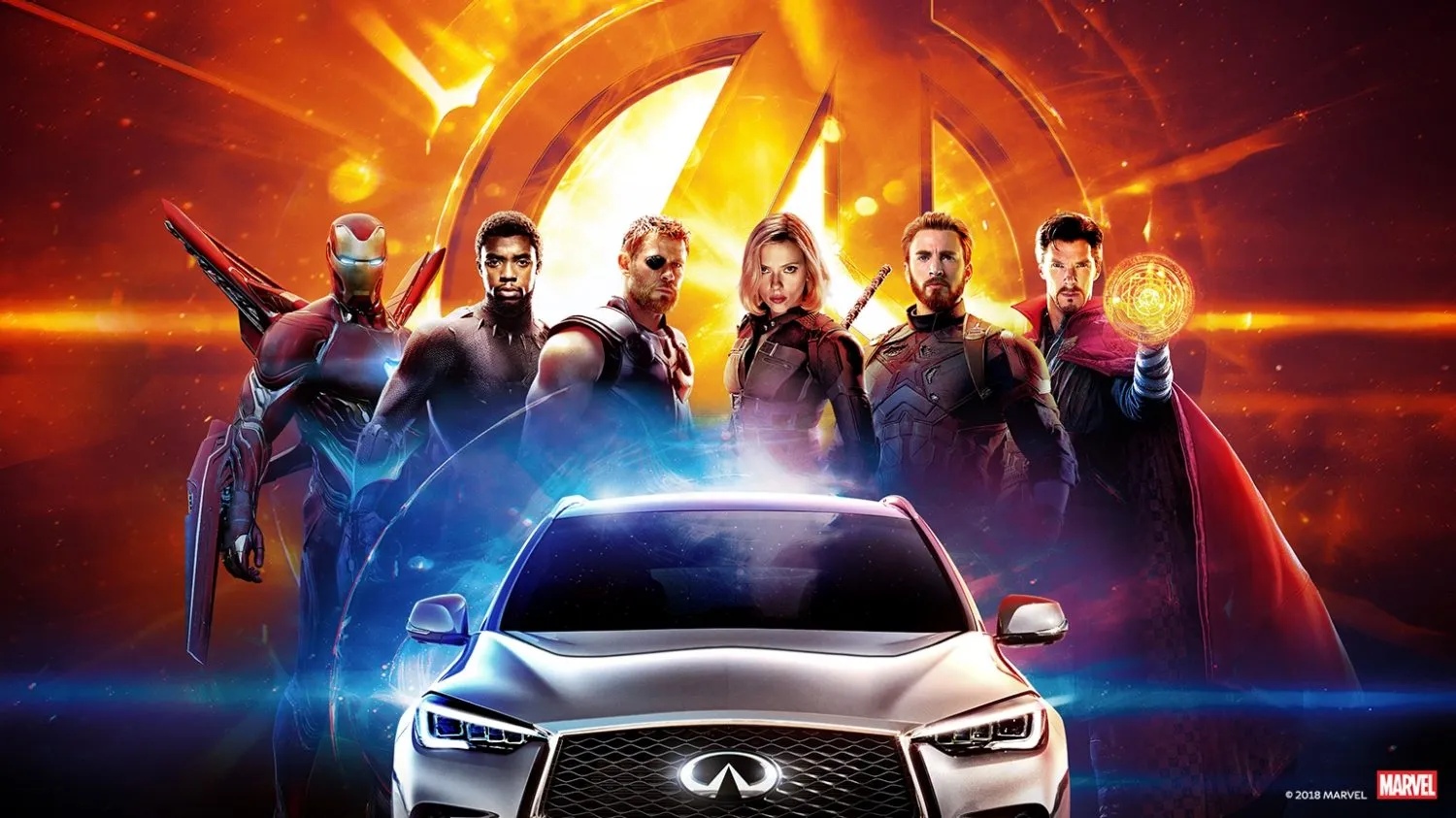 AVENGERS: INFINITY WAR punya cameo berupa mobil INFINITI QX50 © Marvel/INFINITI
