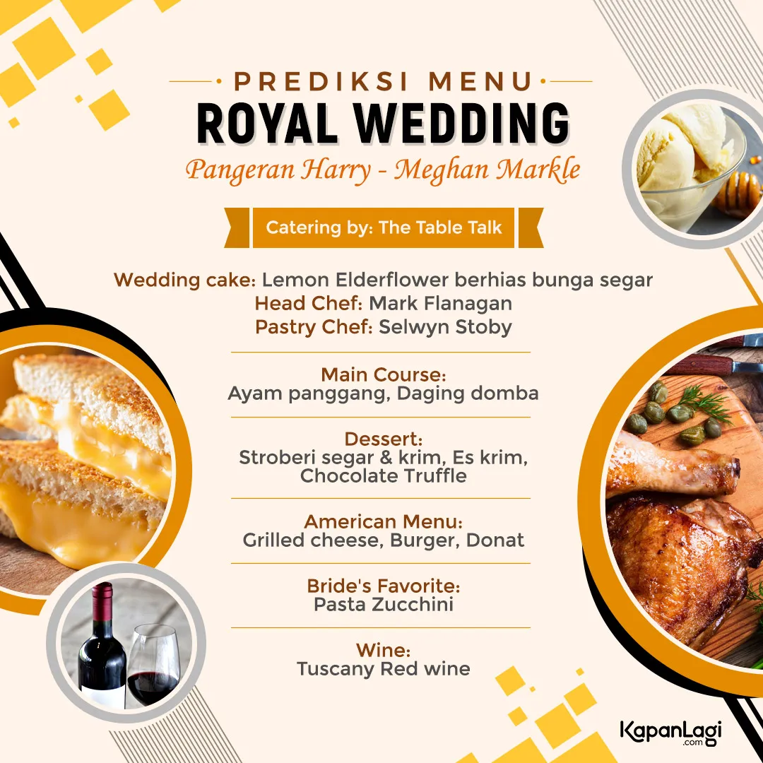 Prediksi menu makanan di Royal Wedding nanti © KapanLagi.com®