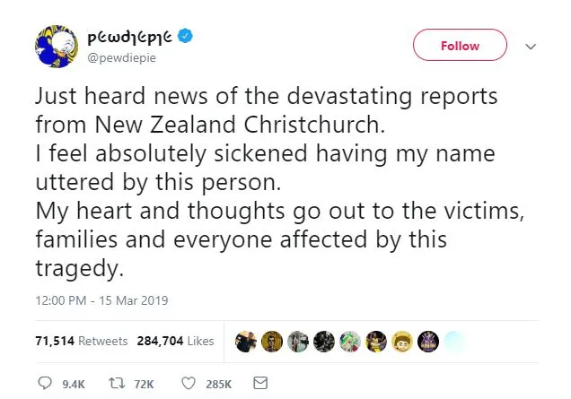 © twitter/pewdiepie