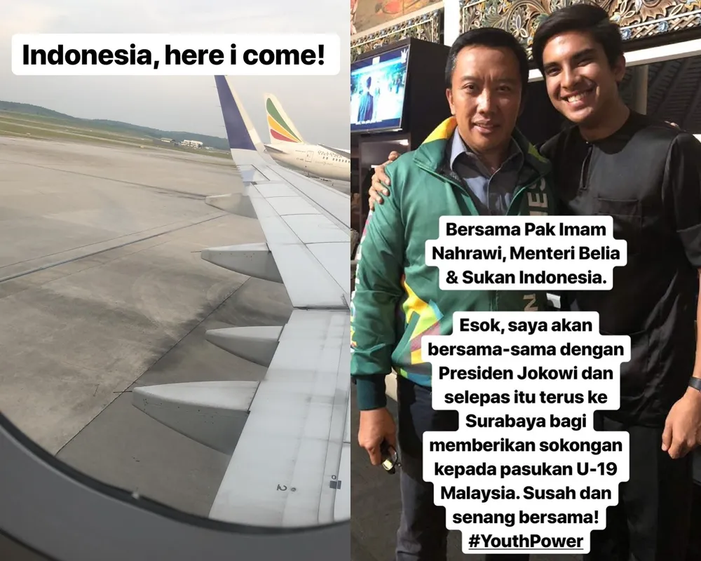 Kedatangan Syed Saddiq disambut langsung oleh Imam Nahrawi. (instagram.com/Syedsaddiq)