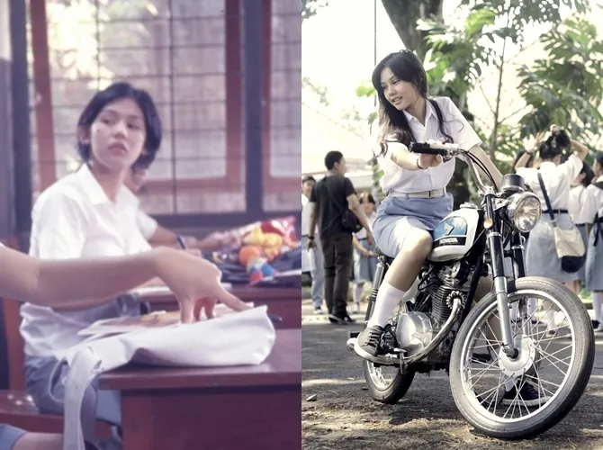 Sissy di AADC 15 tahun lalu dan Sasha di DILAN 1990. © istimewa.