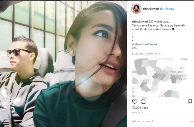 Unggahan Ririn ekspresikan kerinduannya pada mendiang suami. © instagram.com/ririnekawati/