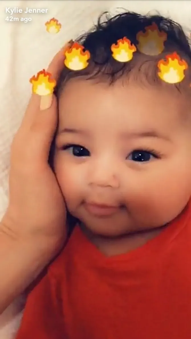 Kylie kembali mengunggah kelucuan Stormi Webster. © Kylie Jenner Snapchat