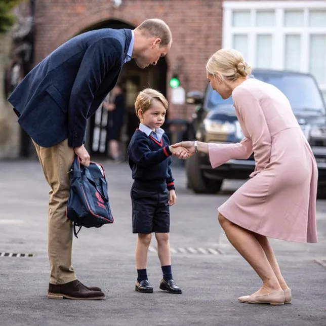 Hari pertama Pangeran George bersekolah di Thomas' Battersea. (Cr: Kensington Royal)