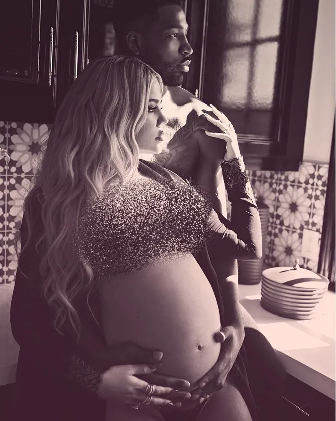 Tristan Thompson tetap mendamping persalinan Khloe meskipun video skandal perselingkuhannya bocor. (Cr: Instagram KhloeKardashian)