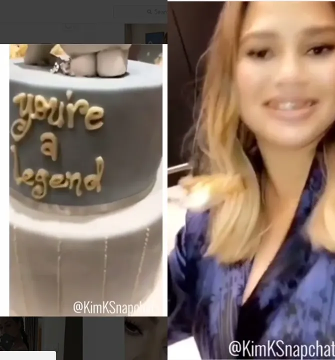Detail keseruan baby shower Chrissy Teigen melalui unggahan Kim. (Cr: Instagram.com/kimksnapchat)