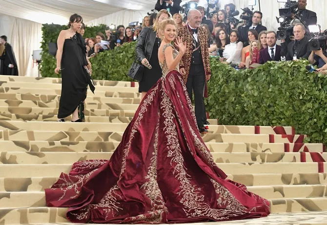MET Gala tahun ini menjadi favorit Blake karena gaunnya yang amat indah. © AFP