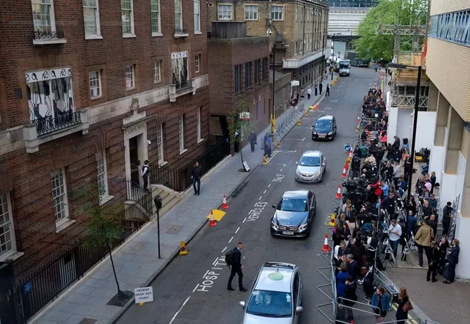 Kondisi sekitar RS tempat Kate Middleton melahirkan. © KensingtonRoyal Twitter