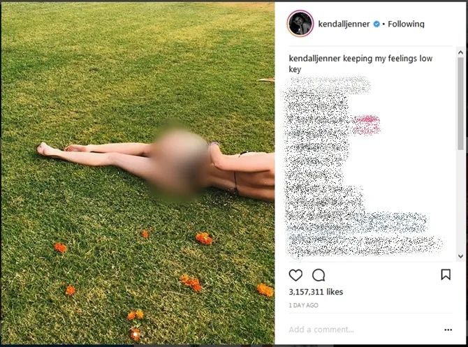 Kendall Jenner pamer kaki dan pantat di Coachella. © Kendall Jenner Instagram