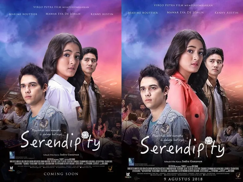 Perubahan poster film SERENDIPITY dilakukan agar lambang OSIS tertutup. (istimewa)