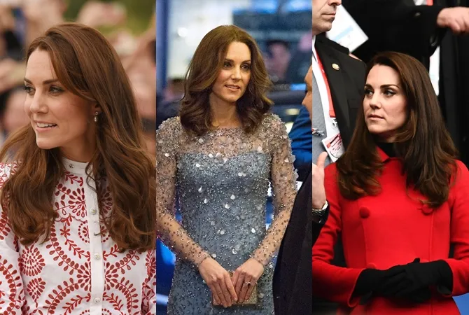 Berbagai gaya rambut on point Kate Middleton. (Cr: AFP)