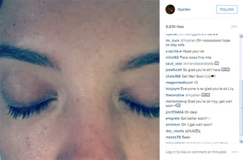 Postingan Lily Allen di Instagram @foto: https://instagram.com/lilyallen/