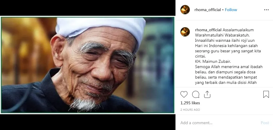 Rhoma Sebut Indonesia Kehilangan Guru Besar
