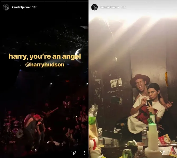 Pujian dan kemesraan Kendall pada Harry Hudson. (Cr: instagram.com/kendalljenner)