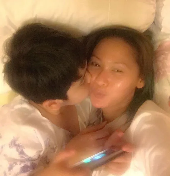 Inul Daratista hanya ditengok sebentar oleh sang anak © Instagram.com