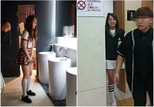 Fans yang keterlaluan sampai mengikuti member IOI ke dalam toilet. ©nate.com