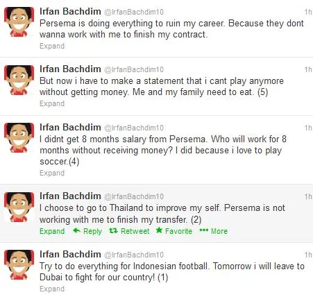 Twitter Irfan Bachdim